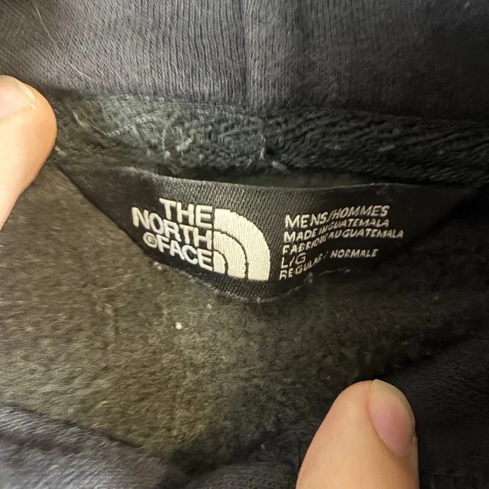 The North Face Mens Black Pullover Hoodie Half Dome Logo Sweatshirt Large 8192